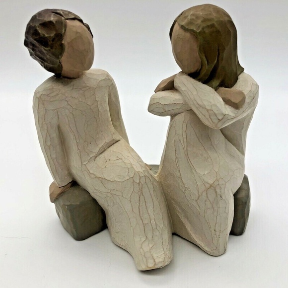 Willow Tree HEART AND SOUL Demdaco Resin Figurine Sisters, Friends Girls 2002